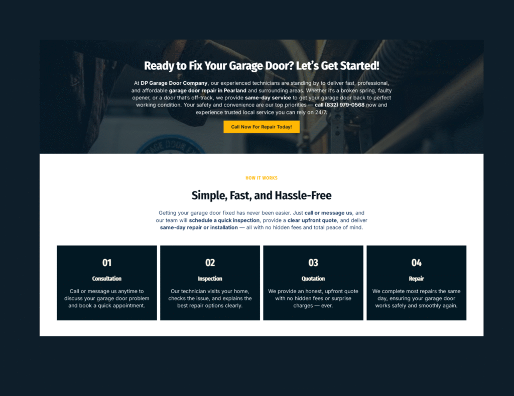 Portfolio of innowebsols by DP GARAGE DOOR EXPERT